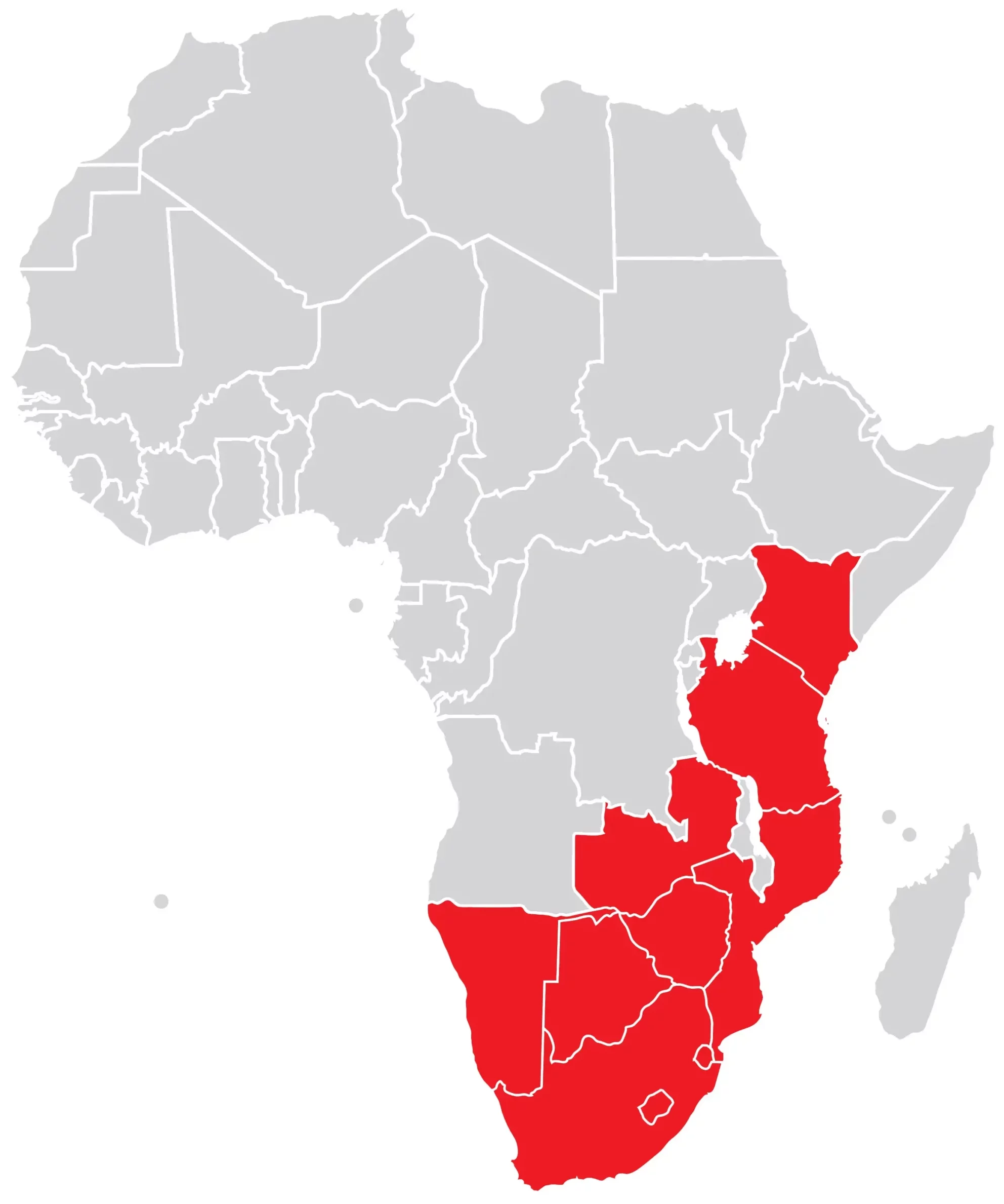 Temy Industries Map of Countries Served